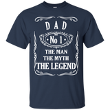 DAD The Man The Myth The Legend T-Shirt - TEEEVER - Navy / S- T-Shirts -TeeEver.com