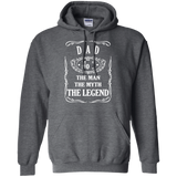 DAD The Man The Myth The Legend Hoodie - TEEEVER - Dark Heather / S- Sweatshirts -TeeEver.com