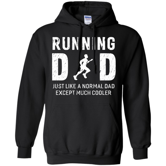 Running Dad Gifts For Father Runner Men Hoodie - TEEEVER - Black / S- Hoodies -TeeEver.com