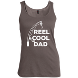 Mens Reel Cool Dad - Fishing Daddy Father's Day Gift - Men/women tank top - TEEEVER - DM481 District Made Women's Scoop Neck Tank Top / Warm Grey / XS- Apparel -TeeEver.com