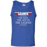 Men's Grampa The Man The Myth The Legend Father's Day Tank Top - TEEEVER - Royal / S- Sleeveless -TeeEver.com