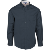 Mens Tall Custom Long Sleeve Dress Shirt - Steel Grey/Light Stone / LT- Work Apparel -TeeEver.com