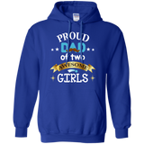 Proud Dad of Two Awesome Girls Father's Day - Daddy Hoodie - TEEEVER - Royal / S- Hoodies -TeeEver.com