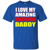 Fathers Day - For Kids I Love My Amazing Superhero Daddy T-Shirt - TEEEVER - Royal / S- T-Shirts -TeeEver.com