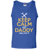 Keep Calm and Daddy Will Fix It - Tank Top - TEEEVER - Royal / S- Sleeveless -TeeEver.com