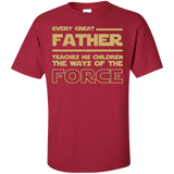 Men's-Best-Tee-For-Star-Dad.-Father's-Day-Gift-For-Awesome Dad Star wars Custom Ultra Cotton T-Shirt - Cardinal / S- Short Sleeve -TeeEver.com