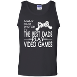 Many Dads Watch TV The Best Dads Play Video Games Tank Top - TEEEVER - Black / S- Sleeveless -TeeEver.com