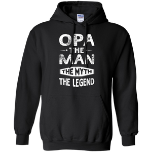 Opa The Man The Myth The Legend Fathers Day Gift Men Hoodie - TEEEVER - Black / S- Hoodies -TeeEver.com