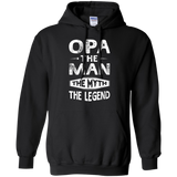 Opa The Man The Myth The Legend Fathers Day Gift Men Hoodie - TEEEVER - Black / S- Hoodies -TeeEver.com