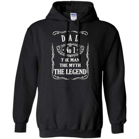 DAD The Man The Myth The Legend Hoodie - TEEEVER - Black / S- Sweatshirts -TeeEver.com