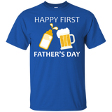 Happy first Father's Day T-Shirt - TEEEVER - Royal / S- Short Sleeve -TeeEver.com