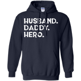 Men's Husband daddy hero - gift dad or husband father's day Hoodie - TEEEVER - Navy / S- Hoodies -TeeEver.com