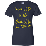 Mom Life is the best life - Great Mother's and Father's Day Ladies T-Shirt - Teeever.com - Navy / XS- Short Sleeve -TeeEver.com