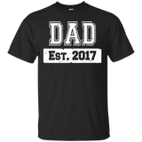 Men's First Time Dad 2017 Fathers Day T-Shirt - TEEEVER - Black / S- Short Sleeve -TeeEver.com