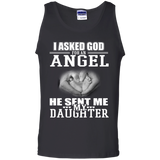 Funny - Fathers Day Gifts From Daughter  Angel Tank Top - TEEEVER - Black / S- Sleeveless -TeeEver.com