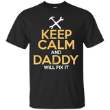 Keep Calm and Daddy Will Fix It - T-Shirt - TEEEVER - Black / S- Short Sleeve -TeeEver.com