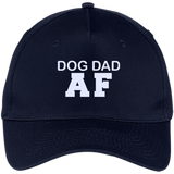 Dog Dad AF Funny - Dog Dad Owner Dog Father's Day Gift - Five Panel Twill Cap - Navy / One Size- Hats -TeeEver.com