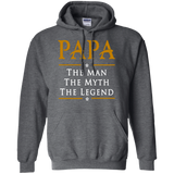 Papa the man myth legend father's day - son gift Hoodie - TEEEVER - Dark Heather / S- Sweatshirts -TeeEver.com