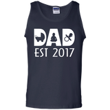 Happy First Time Dad 2017 - Best Gift Father's Day Tank Top - TEEEVER - Navy / S- Sleeveless -TeeEver.com