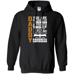 6TN Mens Daddy Superhero Hoodie - TEEEVER - Black / S- Hoodies -TeeEver.com