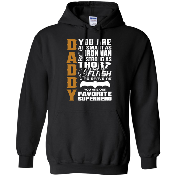 6TN Mens Daddy Superhero Hoodie - TEEEVER - Black / S- Hoodies -TeeEver.com