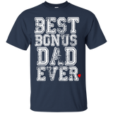 Best Bonus Dad Ever - Stepdad Step Father Day VarsityT-Shirt - TEEEVER - Navy / S- Short Sleeve -TeeEver.com