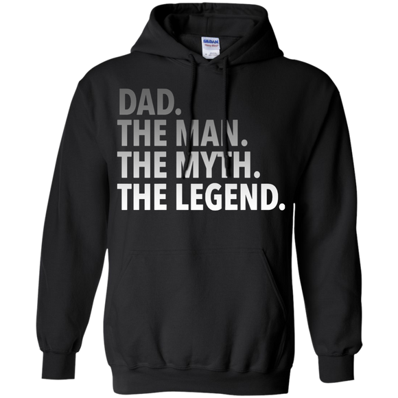 Men's Dad - The Man The Myth The Legend - Dad Father - Hoodie - TEEEVER - Black / S- Hoodies -TeeEver.com