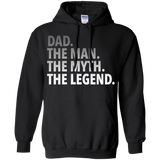 Men's Dad - The Man The Myth The Legend - Dad Father - Hoodie - TEEEVER - Black / S- Hoodies -TeeEver.com