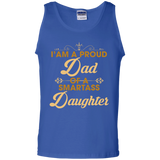 Proud Dad Of A Smartass Daughter - An Awesome Father Tank Top - TEEEVER - Royal / S- Sleeveless -TeeEver.com
