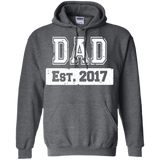 Men's First Time Dad 2017 Fathers Day Hoodie - TEEEVER - Dark Heather / S- Hoodies -TeeEver.com