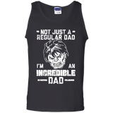 Father's Day Not Regular Dad Graphic Tank Top - TEEEVER - Black / S- Sleeveless -TeeEver.com