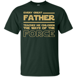 Men's-Best-Tee-For-Star-Dad.-Father's-Day-Gift-For-Awesome Dad Star wars Custom Ultra Cotton T-Shirt - Forest Green / S- Short Sleeve -TeeEver.com