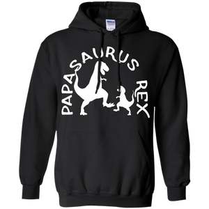 Mens Mens Papasaurus Rex Daddy Saurus Hoodie - TEEEVER - Black / S- Sweatshirts -TeeEver.com