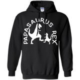 Mens Mens Papasaurus Rex Daddy Saurus Hoodie - TEEEVER - Black / S- Sweatshirts -TeeEver.com