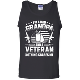 I'm A Dad Grandpa Veteran Father's Day Tank Top - Black / Small- T-Shirts -TeeEver.com