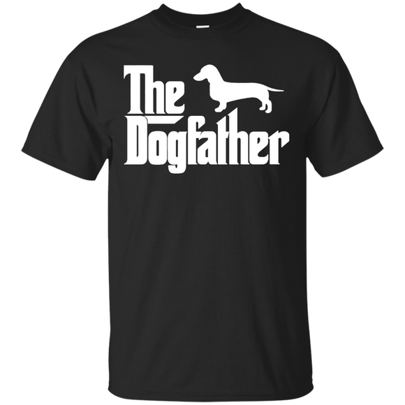 The Dogfather Dachshund - Funny Gifts For Men & Women T-Shirt - TEEEVER - Black / S- Short Sleeve -TeeEver.com