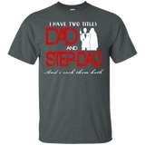 World's Best Step Dad Father's Day Gift T-Shirt - TEEEVER - Dark Heather / S- Short Sleeve -TeeEver.com