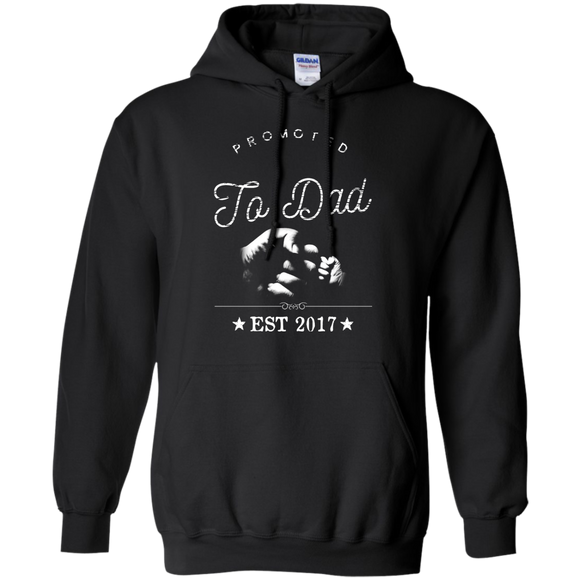 Promoted to Dad - New Father To Be Expecting Pop Retro - Hoodie - TEEEVER - Black / S- Hoodies -TeeEver.com