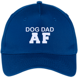 Dog Dad AF Funny - Dog Dad Owner Dog Father's Day Gift - Five Panel Twill Cap - Royal / One Size- Hats -TeeEver.com
