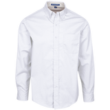 Mens Tall Custom Long Sleeve Dress Shirt - White/Light Stone / LT- Work Apparel -TeeEver.com
