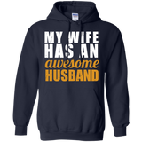 Men's My Wife Has An Awesome Husband - Father's Day Gift Hoodie - TEEEVER - Navy / S- Hoodies -TeeEver.com