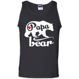 Papa Bear - Father's Day - papa - father day gift Tank Top - TEEEVER - Black / S- Sleeveless -TeeEver.com