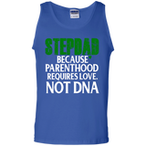 Step Dad Fathers Day Stepdad Because Parenthood Love Not DNA Tank Top - TEEEVER - Royal / S- T-Shirts -TeeEver.com