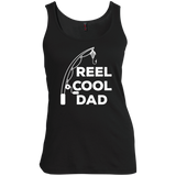 Mens Reel Cool Dad - Fishing Daddy Father's Day Gift - Men/women tank top - TEEEVER - DM481 District Made Women's Scoop Neck Tank Top / Black / XS- Apparel -TeeEver.com