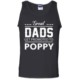 Great Dads get Promoted to Poppy Father's day Tank Top - TEEEVER - Black / S- Sleeveless -TeeEver.com