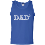 Men's Dad3 Three Kids Father's Day Father of Three Tank Top - TEEEVER - Royal / S- Sleeveless -TeeEver.com