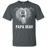 Papa Bear - Best gift for Dad T-Shirt - TEEEVER - Dark Heather / S- Short Sleeve -TeeEver.com
