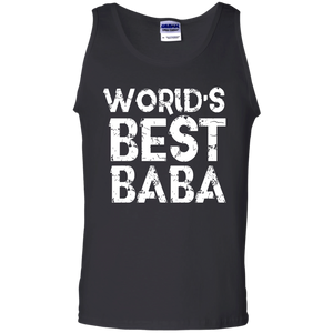 Worlds Best Baba - Fathers Day Gift Muslim Dad Husband - Tank Top - TEEEVER - Black / S- Sleeveless -TeeEver.com