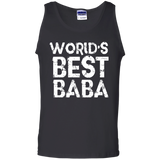 Worlds Best Baba - Fathers Day Gift Muslim Dad Husband - Tank Top - TEEEVER - Black / S- Sleeveless -TeeEver.com