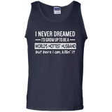 World's Hottest Husband Father's Day Tank Top - TEEEVER - Navy / S- T-Shirts -TeeEver.com
